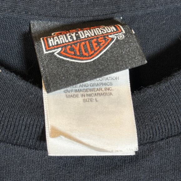 Harley Davidson Pink Logo Texas Sunset Graphic Corpus Christi Tee Black Large - Picture 3 of 7